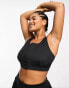 Фото #1 товара ASOS 4505 Curve Icon zip front high support sports bra in black