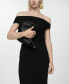 Фото #2 товара Women's Off-The-Shoulder Draped Dress