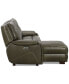 Фото #13 товара Hansley 3-Pc Zero Gravity Leather Sofa with 2 Power Recliners and Chaise, Created for Macy's