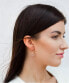 Stylish bronze earrings with zircons AGUC2707-RHR