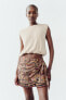 Printed skort with knot