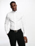 ASOS DESIGN easy iron regular formal shirt with wing collar in textured oxford fabric