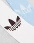 adidas Originals 80s pack of 2 knee socks in blue/off white