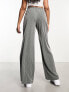 Stradivarius tailored pull on trouser in grey