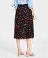 ფოტო #4 პროდუქტის Women's Printed Pleated A-Line Midi Skirt, Created for Macy's