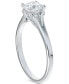 Фото #3 товара Diamond Round-Cut Engagement Ring (5/8 ct. t.w.) in 14k White Gold