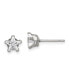 Фото #1 товара Stainless Steel Polished Star CZ Stud Earrings