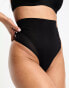 Фото #12 товара ASOS DESIGN Contouring medium control high waist thong with mesh in black