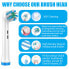 Фото #2 товара Насадка для электрической зубной щетки Genkent 12/20Pcs Electric Toothbrush heads Refill Cross Clean Fit for Oral B Pro Series