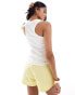 Фото #5 товара Stradivarius ribbed patch detail tank top in white