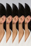 Decent bronze earrings with clear zircons EA860R