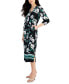 Фото #3 товара Women's Mixed-Print V-Neck Midi Dress