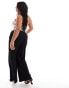 Фото #2 товара Yours wide leg trousers in black