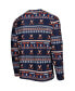 ფოტო #3 პროდუქტის Men's Navy Virginia Cavaliers Swivel Long Sleeve T-shirt and Pants Sleep Set