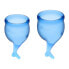 Фото #2 товара Feel Secure Menstrual Cup Dark Blue Pack of 2