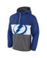 Фото #3 товара Men's Blue Tampa Bay Lightning Flagrant Foul Anorak Raglan Half-Zip Hoodie Jacket