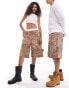 Фото #4 товара Reclaimed Vintage unisex western leopard print longer length jorts