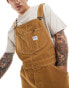 Фото #2 товара Lee unisex workwear relaxed fit canvas dungarees in tan