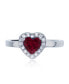 Фото #1 товара Кольцо Macy's Heart Cubic Zirconia Halo BS37RH.