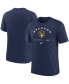 Фото #2 товара Men's Navy Milwaukee Brewers Authentic Collection Tri-Blend Performance T-shirt