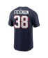 Фото #3 товара Men's Rhamondre Stevenson Navy New England Patriots Player Name and Number T-shirt