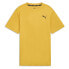 Puma Fit Poly Graphic Crew Neck Short Sleeve T-Shirt Mens Yellow Casual Tops 525