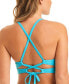 Фото #2 товара Women's Scalloped-Edge Tie-Back Bikini Top