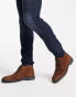 Red Tape chukka worker boots in brown leather