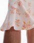 Фото #2 товара Topshop floral over the knee double ruffle skirt in amber floral