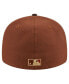 Men's Brown Detroit Tigers Velvet Logo Fill Low Profile 59FIFTY Fitted Hat