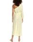 Monrow Gauze One-Shoulder Midi Dress Women's Yellow M