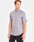 Фото #4 товара Men's Short-Sleeve Modern Stretch Dobby Shirt, Created for Macy's