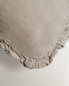 Washed linen cushion cover