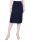 ფოტო #1 პროდუქტის Petite Slim Belted Scuba Crepe Skirt