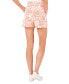 Фото #2 товара Women's Floral High Rise Belted Pleated Shorts