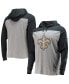 Фото #4 товара Men's Heathered Gray, Black New Orleans Saints Franklin Wooster Long Sleeve Hoodie T-shirt