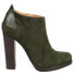 Lucchese Maria Round Toe Platform Booties Womens Green Casual Boots BL7013