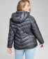 Фото #2 товара Women's Plus Size Hooded Packable Puffer Coat, Created for Macy's