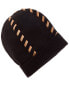 Hannah Rose Whipstitch Cashmere Hat Women's Black