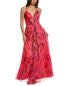 Rene Ruiz Gathered Organza Gown Women's