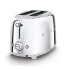 SMEG toaster TSF01SSEU (Stainless steel) - 2 slice(s) - Chrome - Plastic - Stainless steel - Buttons - Level - Rotary - China - 950 W