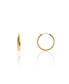 Women's Shiny Jordan 18K Gold Plated Brass Medium Hoop Earrings, 1.2"