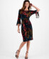 Фото #2 товара Women's Floral-Print Midi Dress