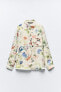 Фото #5 товара Рубашка из сатина с цветочным принтом ZARA