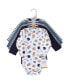 ფოტო #2 პროდუქტის Infant Boy Cotton Long-Sleeve Bodysuits 5pk, Basic Sports