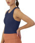 ფოტო #3 პროდუქტის Women's Ribbed Soft Touch Racerback Crop Top