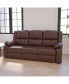 Bustle Back Leathersoft Sofa With Two Built-In Recliners