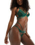 Фото #1 товара ASOS DESIGN Sammi strappy cut-out brief in dark green