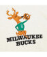 Фото #4 товара Men's Cream Milwaukee Bucks Hardwood Classics vintage - like Long Sleeve T-Shirt