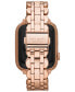 ფოტო #3 პროდუქტის Women's Rose Gold-Tone Stainless Steel Band for Apple Watch, 42,44,45,49mm